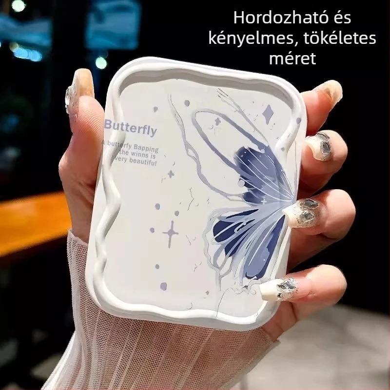 Hordozható összecsukható sminktükör – kétfunkciós kompakt fésülőtükör kollégiumban