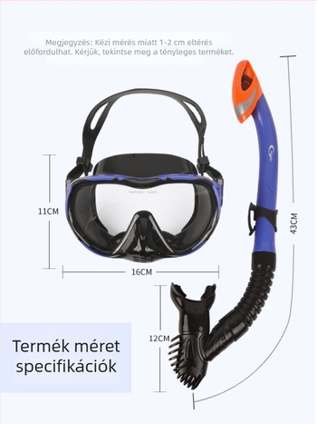 Yonsub Snorkel- és búvárkészlet párásodás elleni szemüveggel (HD) – háromrészes készlet