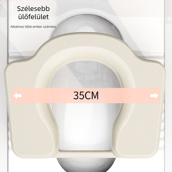 Műanyag WC-szék vastagított kivitelben, felnőtteknek és kismamáknak, ovális formájú fürdőszobai segédeszköz