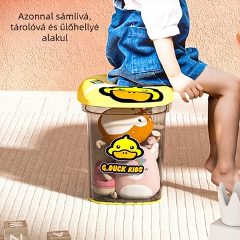 Átlátszó gyerek tároló szék játékokhoz, műanyag ülőke
