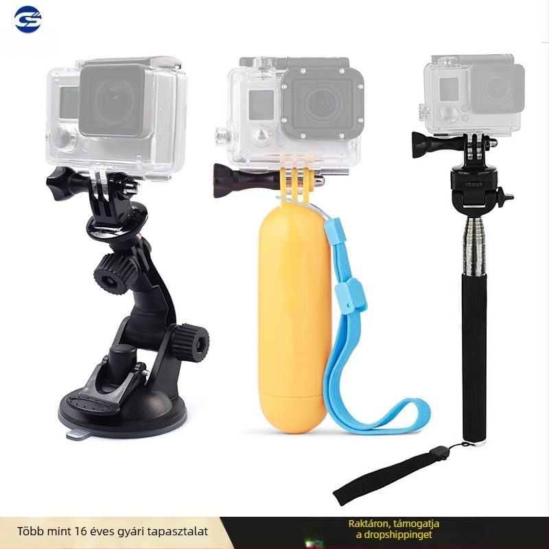 Sportkamera kiegészítő készlet GoPro tartóval és DJI Mountain Dog külső fotózáshoz és élő közvetítéshez
