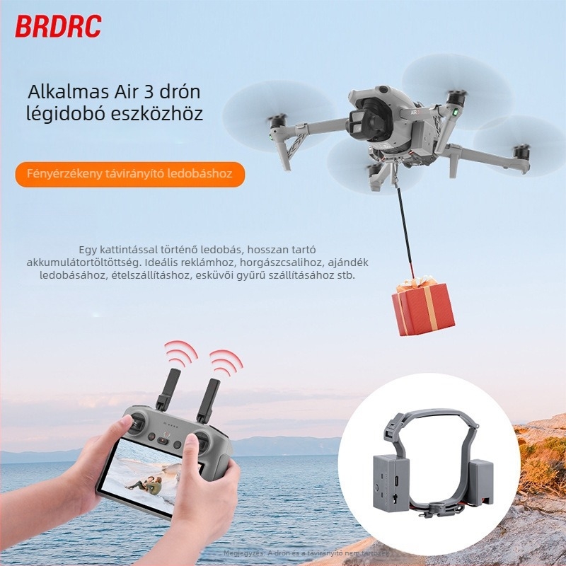Brdrc Airdropper DJI Air 3S és Mavic Air 3 készülékekhez – parabolikus légi ledobó kiegészítő