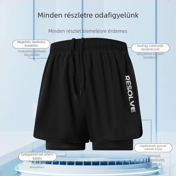Férfiaknak nagy méretű úszónadrág, légáteresztő, gyorsan száradó, diszkrét védelmet nyújtó a termálfürdőkhöz, fekete