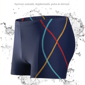 2026 Légáteresztő, magas elasztikusságú férfi úszónadrág boxer-stílusban a strandhoz és edzéshez