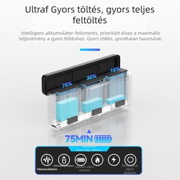 TELESIN Gyors töltésre tervezett tok DJI Action 6-hoz, hordozható töltő és Action5Pro kiegészítők