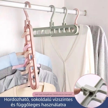 Kilenclyukú összecsukható ruhaszárító akasztó – otthoni és kollégiumi használatra, helytakarékos