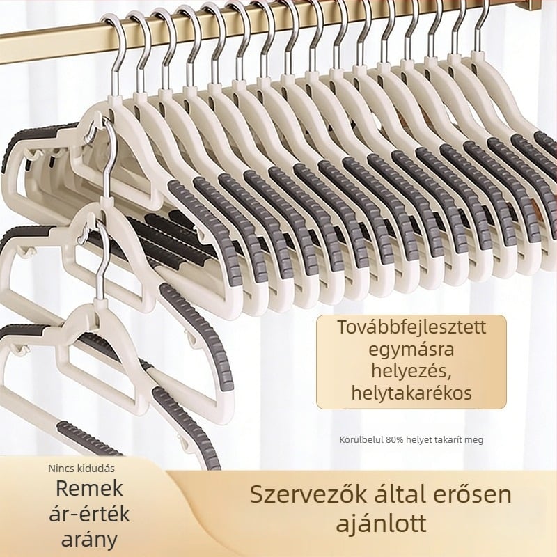 Felnőtt ruhafogas, vastagított és tartós, csúszásmentes, nyom nélkül, több színű
