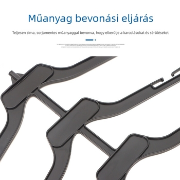 Műanyag ruhakasztó 161616, háromszintes, csúszásmentes, nyom nélküli