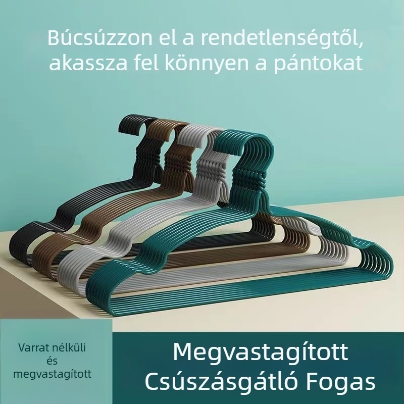 Vastagított vas ruhaszárító vállfa, csúszásmentes, erkélyre és kollégiumi szobába