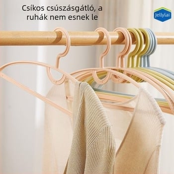 Otthoni használatra szánt ruhatartó, csúszásmentes, nyom nélkül, műanyag, széles vállú
