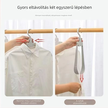 Többcélú összecsukható anti-slip ruhakasztó széles vállakkal, nyom nélkül, utazáshoz és balkont használatra