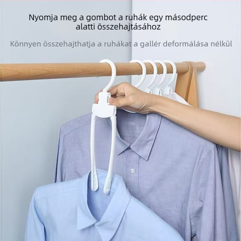 Többcélú összecsukható anti-slip ruhakasztó széles vállakkal, nyom nélkül, utazáshoz és balkont használatra