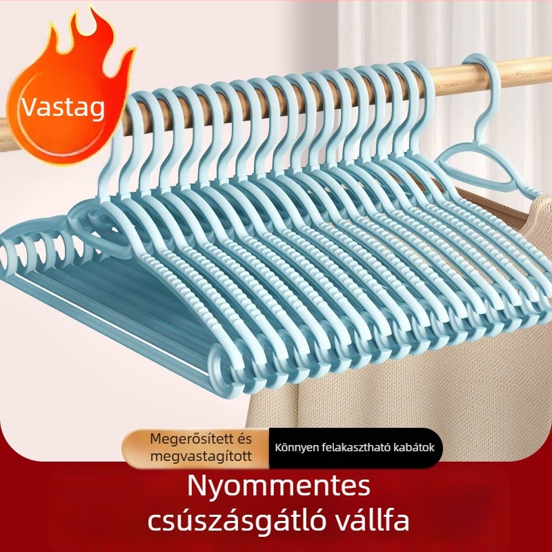 10 db csúszásmentes ruhafogas és varrás nélküli szárítóállvány – otthoni használat, kollégiumi szoba, erkély, hálószoba