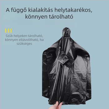 Fekete mellény-stílusú szemetes zacskók, extrán vastagok, nagy kapacitású, otthoni és kereskedelmi használatra