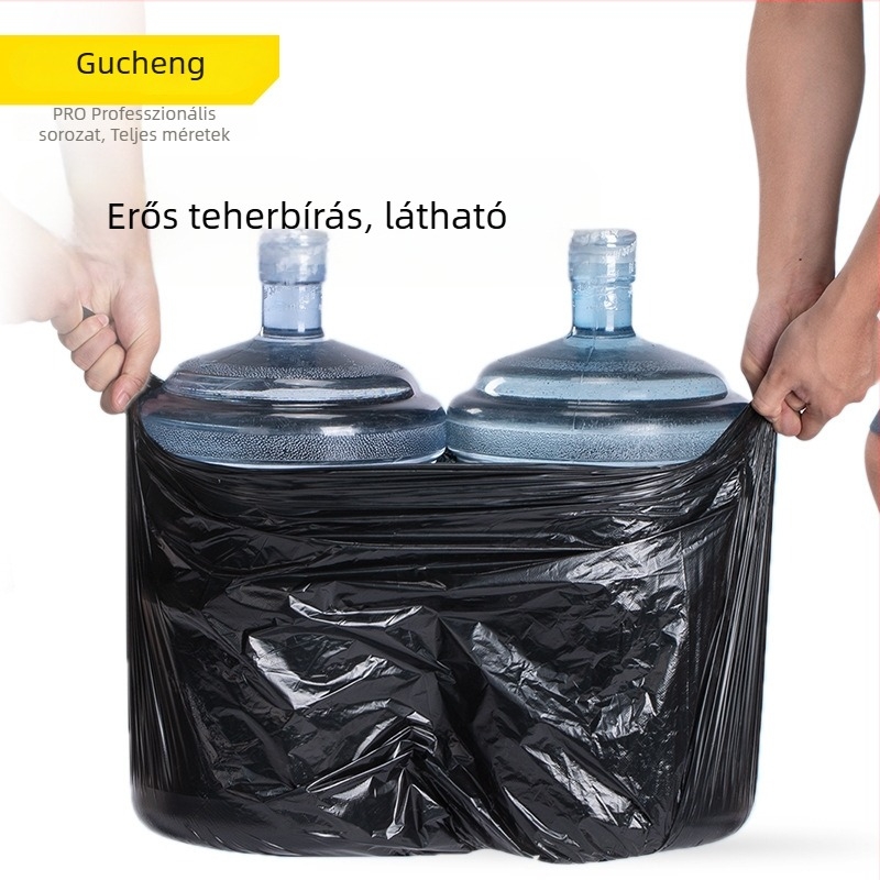 Vastagított külső használatú nagy fekete átlátszó szemeteszsák szállodai használatra