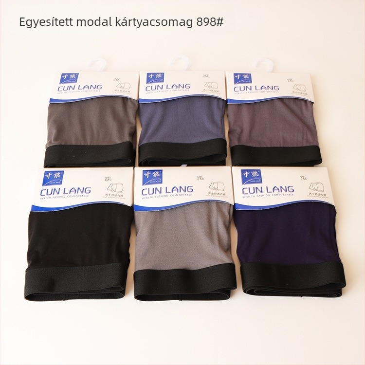 Férfi modal boxeralsó, lélegző, középmagas derékú, lógó címkével, egy darabos csomagolás