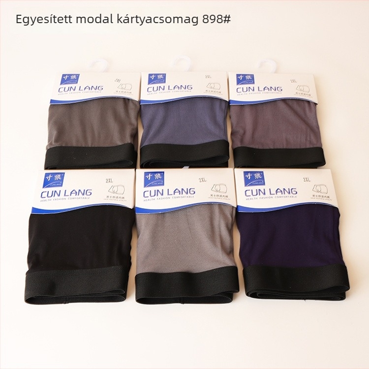 Férfi modal boxeralsó, lélegző, középmagas derékú, lógó címkével, egy darabos csomagolás