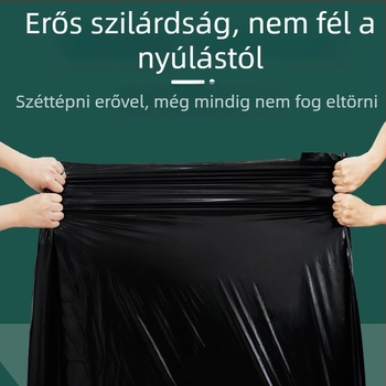 Fekete, nagy méretű hulladékzsákok szállodák, takarítás és kereskedelmi étkeztetés számára, extra vastag és tartós