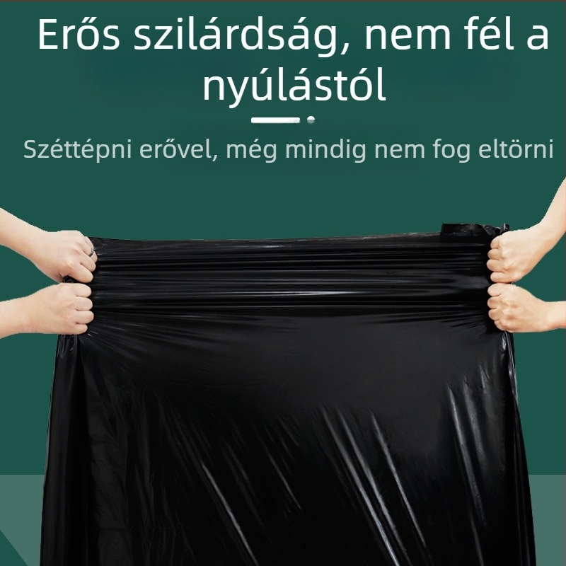 Fekete, nagy méretű hulladékzsákok szállodák, takarítás és kereskedelmi étkeztetés számára, extra vastag és tartós