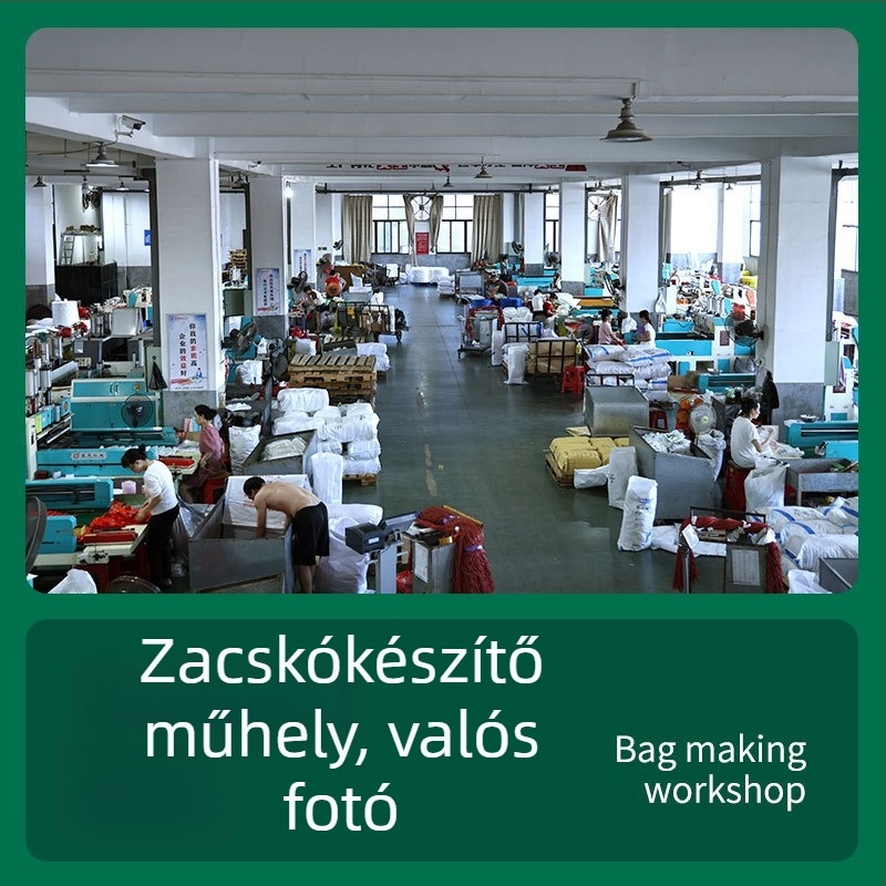 Vastagított zöld, nagy méretű egyszer használatos, színes szemeteszsákok, osztályozáshoz, lapos nyílással