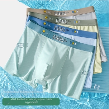 Tinédzser fiúk nyári alsónadrág, légáteresztő Ice Silk hálós anyaggal, 12–15 évesek