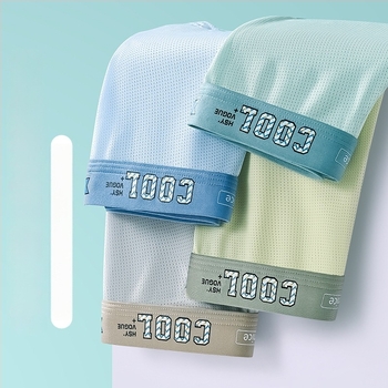 Tinédzser fiúk nyári alsónadrág, légáteresztő Ice Silk hálós anyaggal, 12–15 évesek