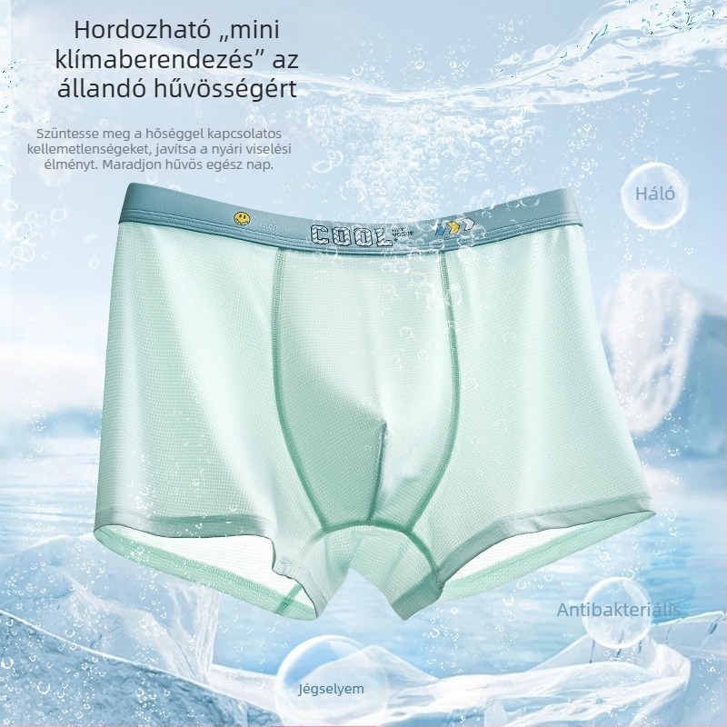 Tinédzser fiúk nyári alsónadrág, légáteresztő Ice Silk hálós anyaggal, 12–15 évesek