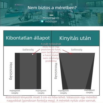 Fekete, vastag, lapos szájú szemeteszsák, nagy méret