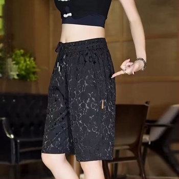 Jacquard Ice Silk Férfi Nyári Vékony Casual Rövidnadrág Egyenes Szárú, Légáteresztő