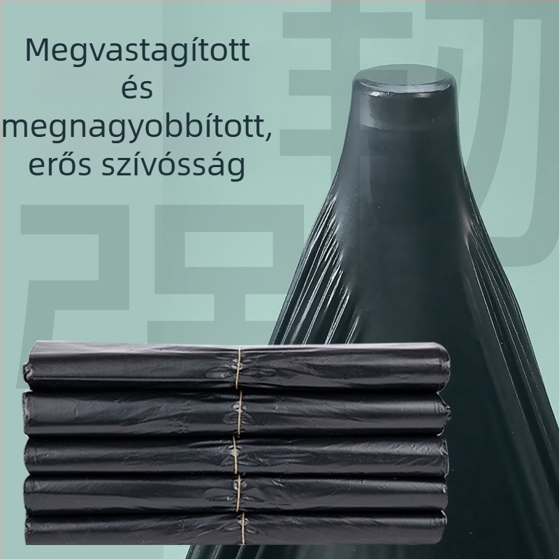 Kézben tartható, vastagított szemeteszacskók, nagy kapacitású, otthoni, konyhai és irodai használatra – gazdaságos csomag