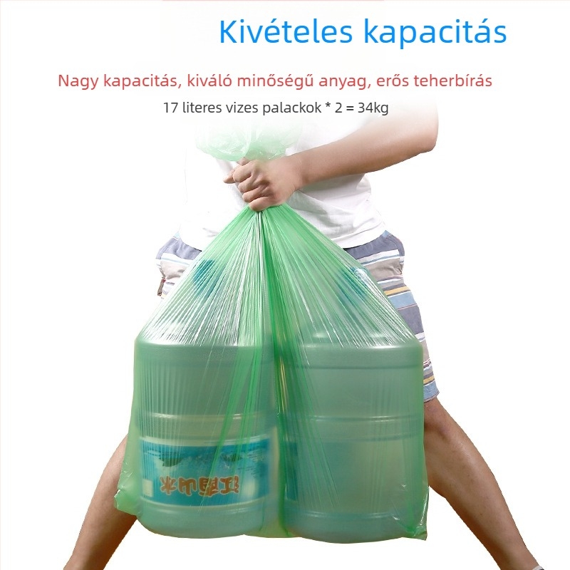 Színes egyszer használatos műanyag szemeteszsákok, nagyok, sík szájú kivitel, megvastított, kereskedelmi célra