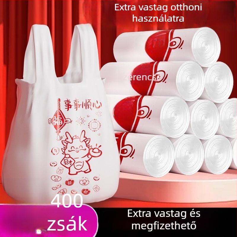 Új modell ünnepi mintás konyhai szemeteszsákok, vastagított, nagy méretű, háztartási használatra