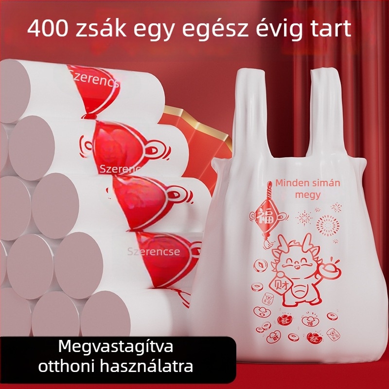 Új modell ünnepi mintás konyhai szemeteszsákok, vastagított, nagy méretű, háztartási használatra