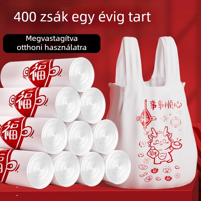 Új modell ünnepi mintás konyhai szemeteszsákok, vastagított, nagy méretű, háztartási használatra