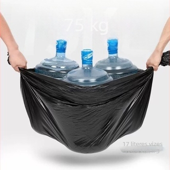 Fekete extra-nagy szemeteszsák, 100 × 120 cm, vastagított PE, kereskedelmi konyhák, szállodák és higiénia