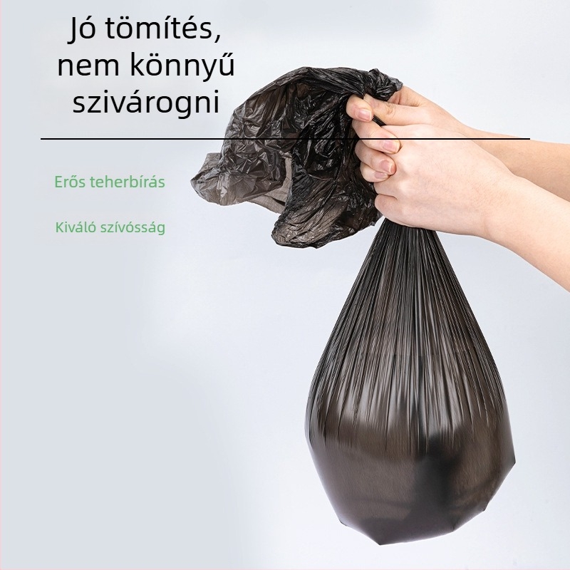 Deli 9573 fekete szemeteszsákok, 45 × 55 cm, nyolcszögletű aljzattal, 30 darabos csomag, iroda és otthon