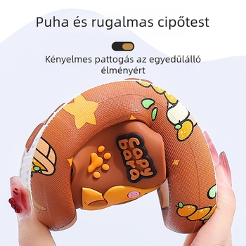 Capybara mintás gyerek nyári papucs, csúszásmentes PVC papucs fiúknak és lányoknak, otthoni használatra