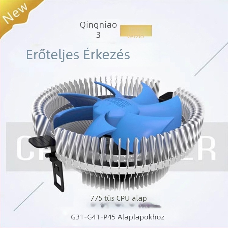 Overclocking Three Bluebird 3 CPU ventilátor asztali számítógépekhez, csendes hűtés 1150/1151/1155/1700