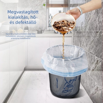 Húzózsinóros szemeteszsákok, vastagított, háztartási használatra, PE, fogantyúval, 5 tekercs, 75 darab/tekercs