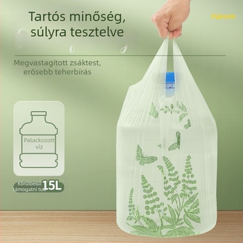 Vastagított mellény-stílusú szemeteszsákok háztartási használatra, tépésállóak, a konyhába és az irodába