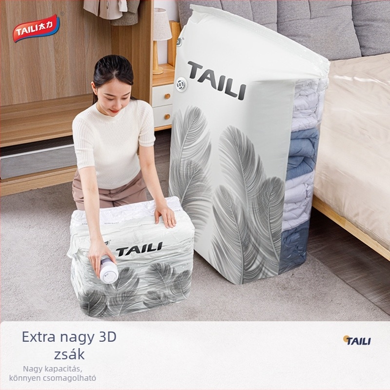 Taili vákuum-kompressziós tárolózsák ruhákhoz, takarókhoz és tollkabátokhoz