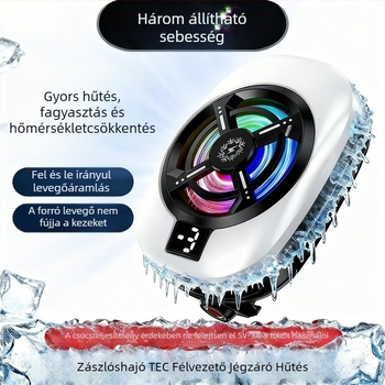 TL16 Hátsó telefonhűtő klipsz félvezető hűtéssel játékokhoz és élő közvetítéshez – RGB világítás
