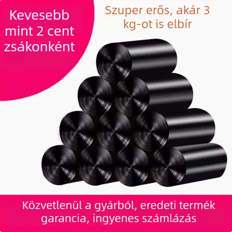 Konyhai hulladéktasakok, lapos szájú kivitelben, vastagított és nem szakadó, egyszer használatos, otthoni használatra