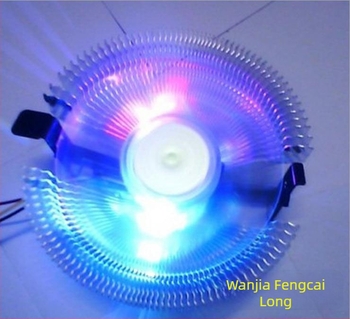Wanjiafengcailong CPU hűtő LED-del, kompatibil LGA775 és LGA1151 foglalatokkal