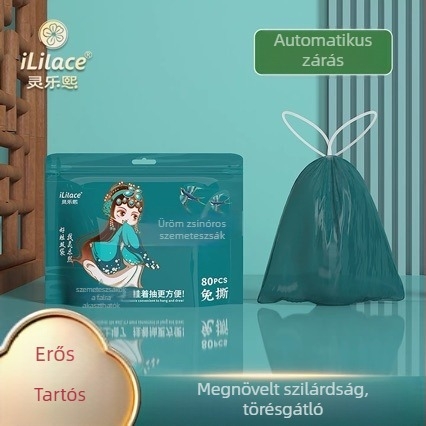 Zárható szemeteszsák virágos illattal, hordozható háztartási zacskók, extra vastag és strapabíró