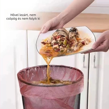 Síknyílású szemeteszsák, vastagított, tartós műanyag, háztartási, irodai és szállodai használatra