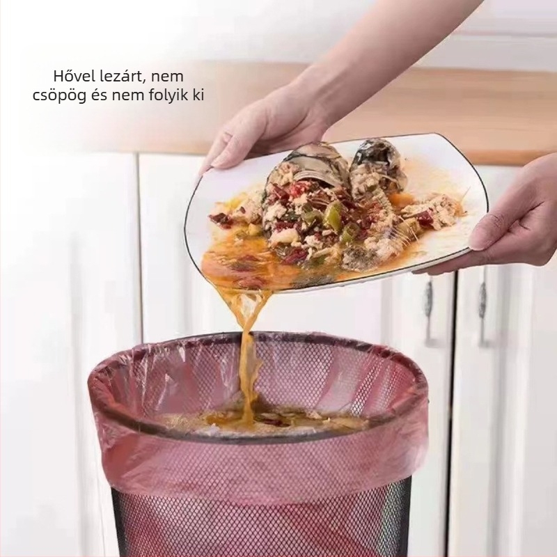 Síknyílású szemeteszsák, vastagított, tartós műanyag, háztartási, irodai és szállodai használatra