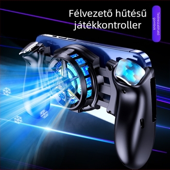 JK01 mobil játékvezérlő félvezető hűtőradiátorral, Bluetooth, Type-C, Android és iPhone számára, rezgésmentes