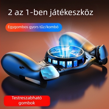 JK01 mobil játékvezérlő félvezető hűtőradiátorral, Bluetooth, Type-C, Android és iPhone számára, rezgésmentes