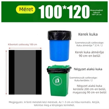 Extra nagy és vastag kereskedelmi szemeteszsákok, 50 db